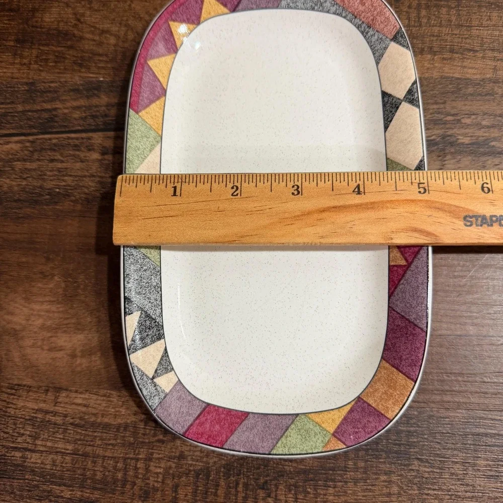 VTG 90s Studio Nova Palm Desert Y2216 Southwestern Relish Tray & Sauce Bowl Set